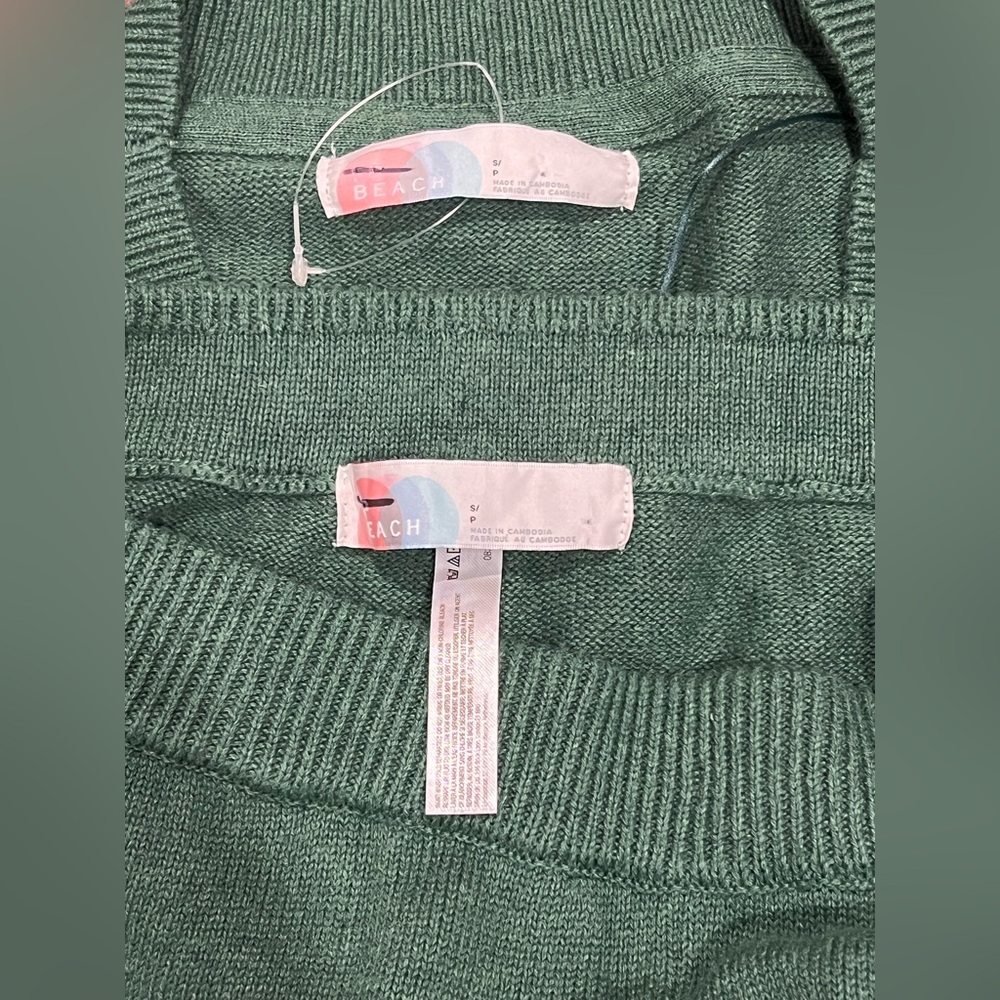 NWOT FREE PEOPLE BEACH Womens Solar Cardigan & Pants Set In Green Size Small - Picture 8 of 13